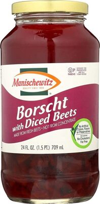 Borscht with diced beets