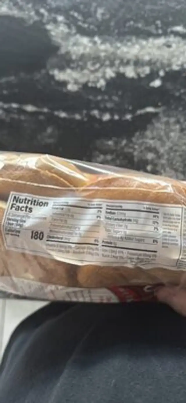 Sweet Hawaiian Sandwich Buns nutrition facts table