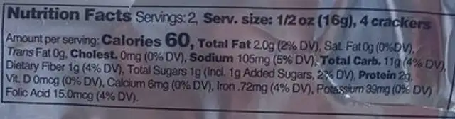 Rovira export sodas to go pack nutrition facts table