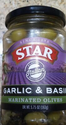 Garlic and Basil Marinated Olives