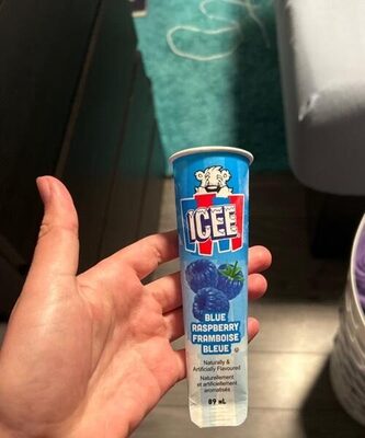 Blue raspberry slushie cup