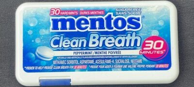 Mentos clean breath peppermint front packaging