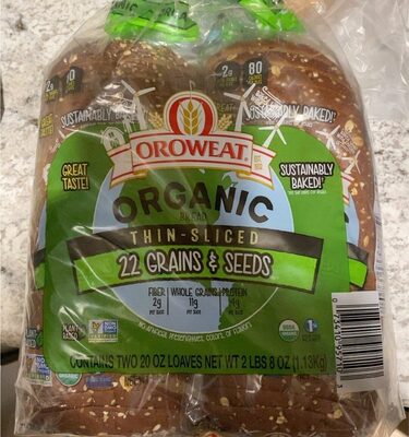 Organic Bread Thin-Sliced 22 Grains & Seeds