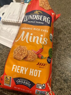 Lundberg fiery Hot Rice Cake Minis front packaging