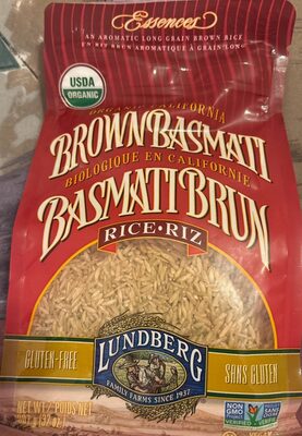 Organic California Brown Basmati Rice front packaging