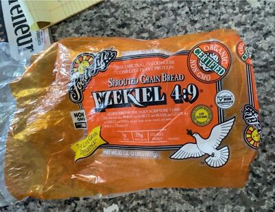 Sprouted 100% Whole Grain Bread front packaging