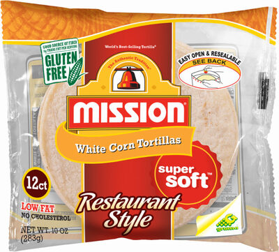 Mission white corn tortillas restaurant style