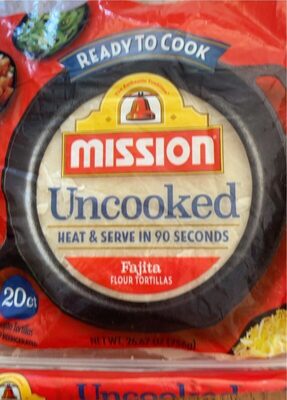 Uncooked flour tortillas