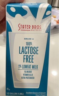 Stater Bros 1% Lactose Free Milk