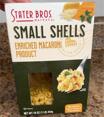 small shells enriched macaroni product