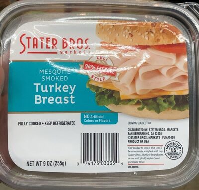 Deli style mesquite smoked turkey breast