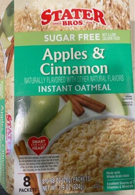 Apple cinnamon instant oatmeal