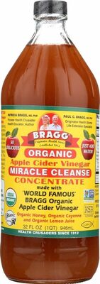 Organic Apple Cider Vinegar Enhanced - Honey Cayenne front packaging