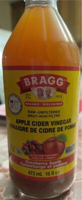 Organic Apple Cider Vinegar Enhanced - Cranberry Apple front packaging