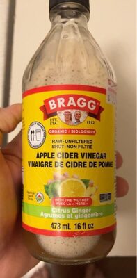 Organic Apple Cider Vinegar Enhanced - Citrus Ginger front packaging