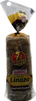 Bread with flaxseed front packaging