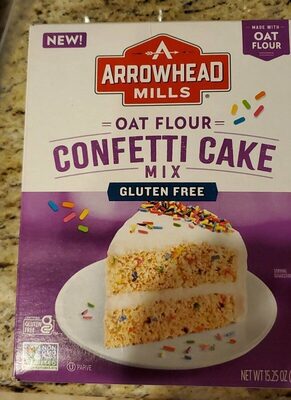 Oat flour confetti cake mix gluten free front packaging