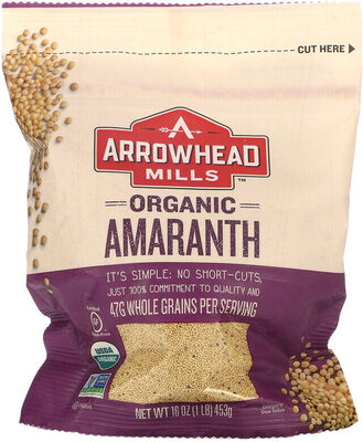 Organic amaranth front packaging