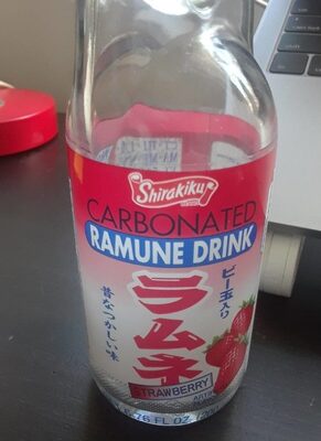 Strawberry Carbonated Ramune Drink front packaging