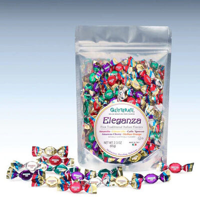 Glitterati Eleganza Hard Candy Assortment , 2.3oz (65g) Bag front packaging