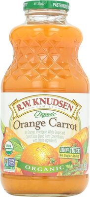 Organic Orange Carrot Juice front packaging
