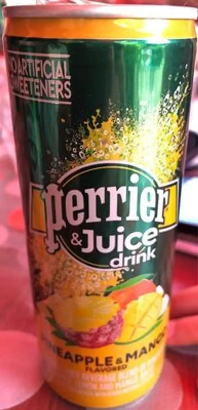 Sparkling juice beverage blend front packaging