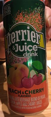 Perrier et juice drink front packaging