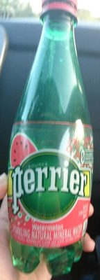 Watermelon flavored carbonated mineral water, watermelon