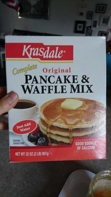 Pancakes & waffle mix front packaging