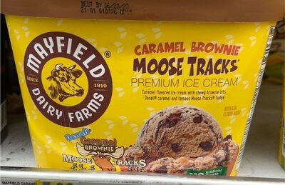 Caramel Brownie Moose Tracks Premium Ice Cream