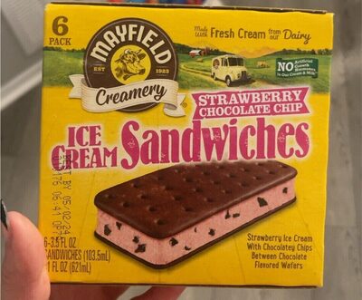 Ice cream sandwhiches front packaging