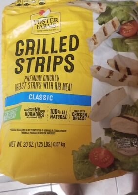Grilled Strips Classic Premium Chicken Breast Strips with Rib Meat front packaging