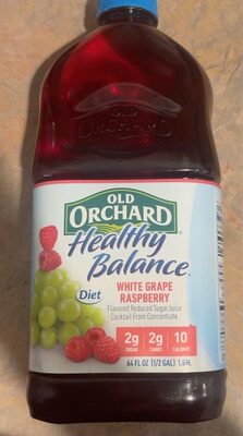 White grape raspberry juice front packaging