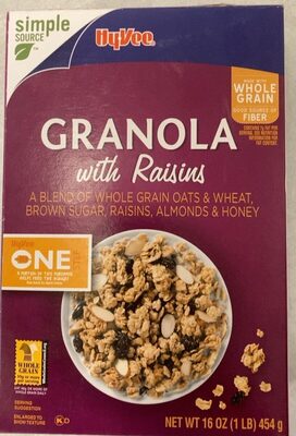 Hy vee one step granola a blend of whole grain oats & wheat