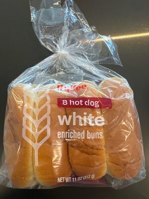 White hot dog buns