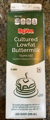 Cultured lowfat buttermilk front packaging
