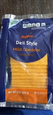 Deli Style Mild Cheddar Cheese Slices front packaging