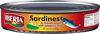 Oval sardines in tomato jalapenos front packaging