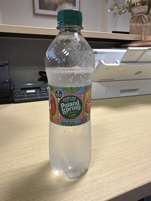 Raspberry lime sparkling natural spring water, raspberry lime