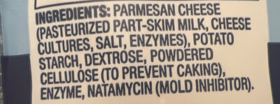 Parmesan cheese ingredients label