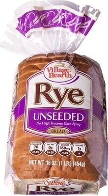 Unseeded Rye Bread front packaging