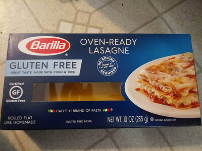 Gluten free oven-ready lasagne pasta