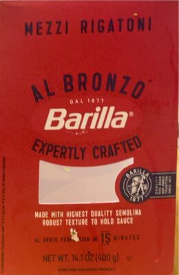 Mezzi Rigatoni Al Bronzo