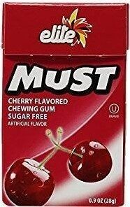 Must cherry flavored sugar free chewing gum