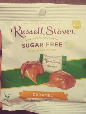 Sugar free creamy caramel in chocolate candy