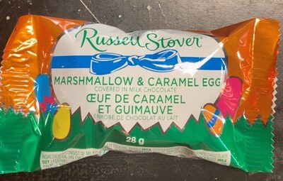 Marshmallow & caramel egg covered in milk chocolate