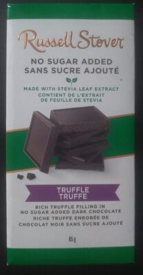 No Sugar Added Dark Chocolate Truffle Bar