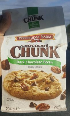 Chocolate chunk - dark chocolate pecan front packaging