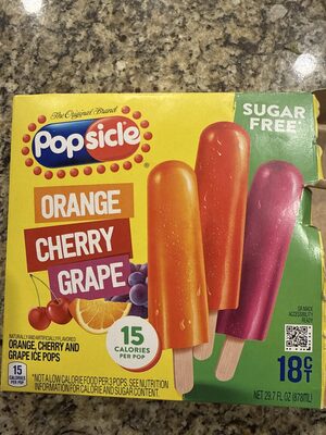 Orange, Cherry and Grape Ice Pops