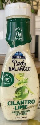 Purely balanced cilantro lime dressing front packaging